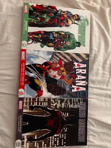 Set of 3 Marvel Paperbacks: Champions, Araña, Miles Morales