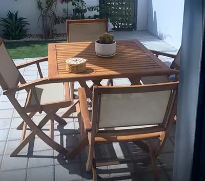 Garden table and 4 chairs for sale