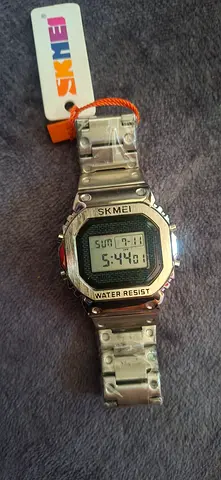 SKMEI 1456 silver color Digital Stainless Steel Mens Sport Watch - New with Tag