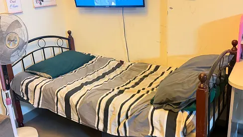 Single Metal Frame Bed with Headboard and Footboard - Good Condition
