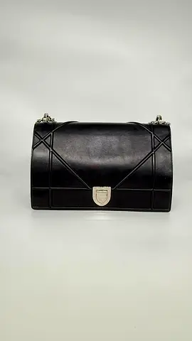 Christian Dior Black Medium Diorama Flap Shoulder Bag (Authentic/PreOwned)