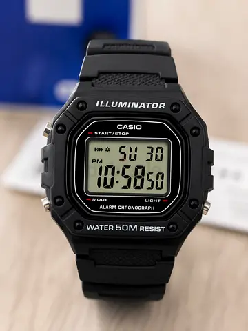 Casio Illuminator Digital Watch - Black, Water Resistant 50M