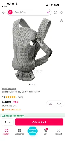 BabyBjörn Baby Carrier Mini - Grey