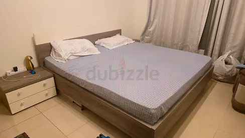 1 King bed with mattress+ 2 side+2 Dressing Tables+2 wall mirrors