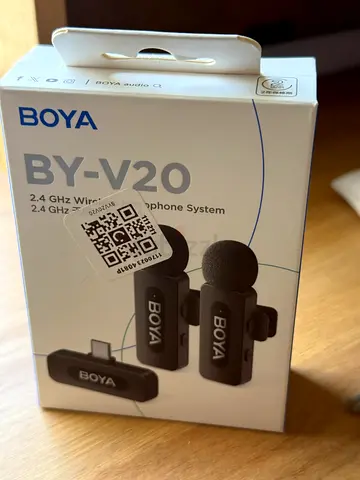 BOYA BY-V20 2.4GHz Wireless Lavalier Microphone System - New in Box