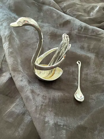 Swan-shaped Stainless Steel Spoon Holder Set (6pcs)