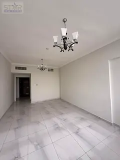 Two bedrooms and a living room, annual rent with a gym and a pool