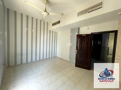 For annual rent: Largest studio apartment in Sharjah, Al Majaz area. Open view, central air conditioning and gas. Strategic location close to all serv