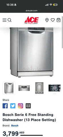 Bosch Series 6 Free-Standing Dishwasher (13 Place Settings) - Silver