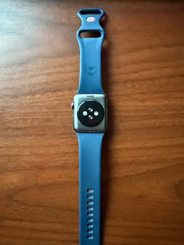 Apple Watch (series 3 42mm) with blue sport band - working condition