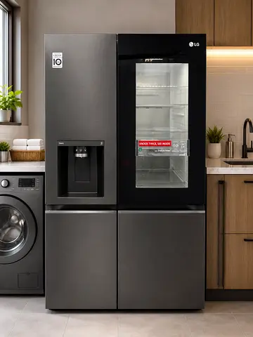 Free delivery LG French Door Refrigerator with Glass View Door, 4-Door Convertible instavew style