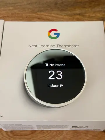 Google Nest Learning Thermostat (2nd Gen) – Silver, Excellent Condition