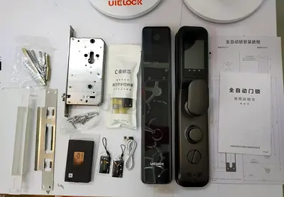 UIELOCK Smart Door Lock - Keyless Door Lock with Fingerprint, Passcode, Access Card,Camera, Doorbell