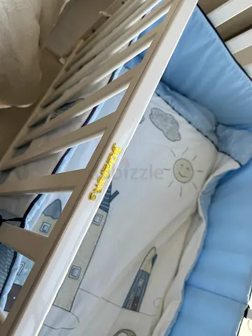 White Baby Crib with mattress