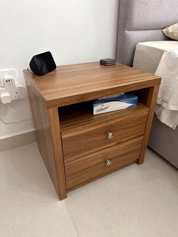 Wooden Nightstand with Two Drawers - Perfect Condition ✨