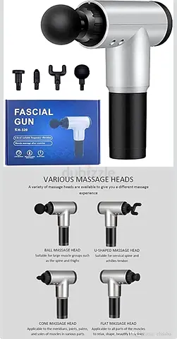 Portable facial Massage Gun with Multiple Heads - Lightly Used