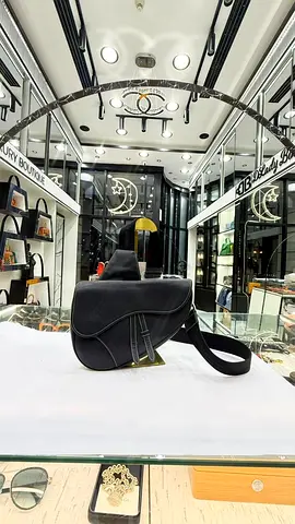 Christian Dior Black Grained Calfskin Men’s Saddle Bag (Authentic/PreOwned)