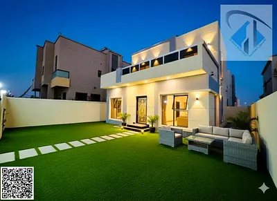 New villa for sale, registration and ownership fees included, freehold, open to all nationalities, near Sheikh Mohammed Bin Zayed Road and Emirates Ro