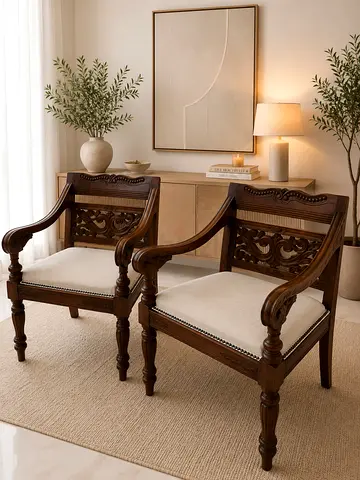 Vintage Solid Wood Chairs