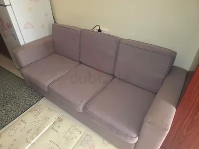 IKEA 3-Seater Grey Fabric Sofa in Good Used Condition