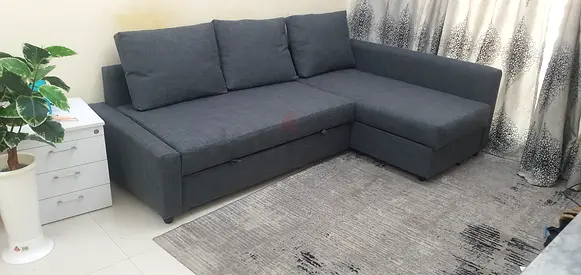 L SHAPE SOFA cum bed storage
