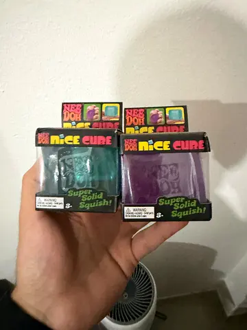 Nee Doh Nice Cube Super Solid Squish Toy (Purple and blue) - New in Box (original)