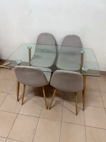 Dining table with four chairs from Home Centre