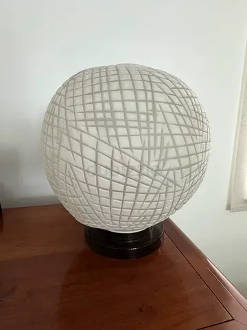A round white lamp