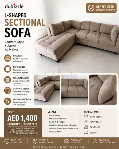L- Shaped Sectional Sofa