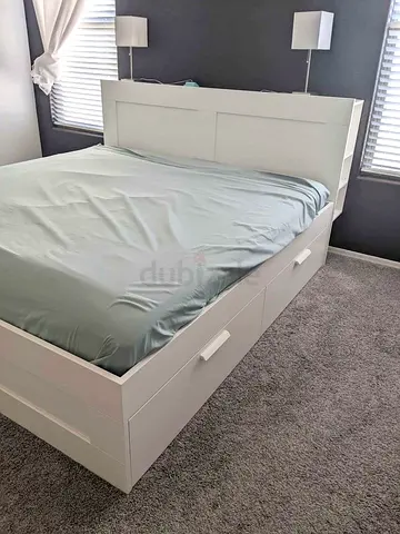IKEA Brimness KING size bed frame with mattress