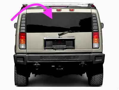 Hummer H2 Rear Privacy Glass Set
