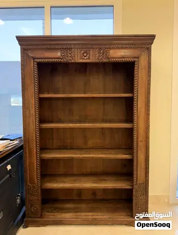 Solid Wood Hand-Carved Bookshelf H220xW146xD41