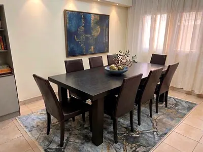 Modern Black Dining Table Set (200x100 cm) with 8 Chairs – Spacious  Elegant