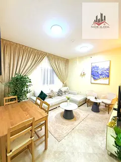 Sharjah Al Qasimia, one bedroom apartment, living room, kitchen and two bathrooms