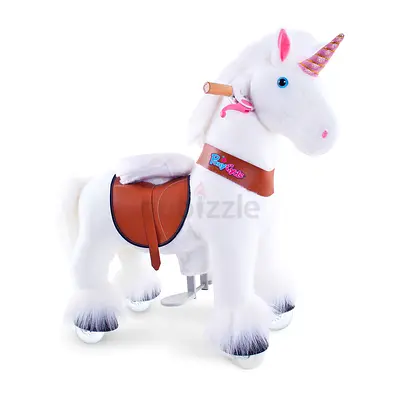 Plush Ride-On Unicorn Toy with Saddle and Handle (PonyCycle)