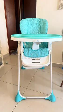 Lightweight Mint Green High Chair - Good Condition