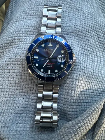Romer man watch Original Swiss made with box used 1 month good condition
