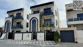 Al Bahia, two floors and a roof, five master bedrooms, a majlis, two living rooms, a kitchen, and mo