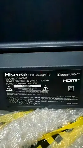 Hisense 43 LED Backlight TV (Model 43A6000F) - Used