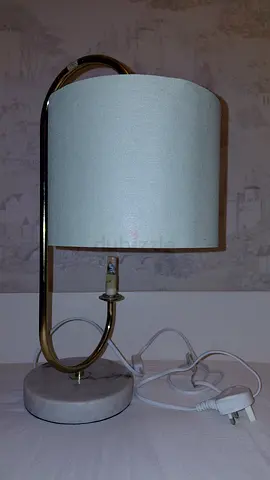 Marble base with Golden, Shiny stand Lamp for Sale