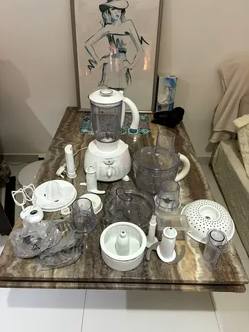 Complete Kitchen Food Processor and Blender Set with Multiple Attachments