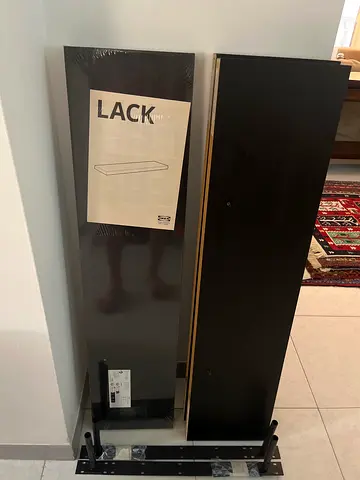 3 IKEA LACK Wall Shelf / Rack - Black, 1 Brand New and 2 used (110X26 cm)