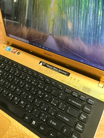 Sony VAIO Laptop limited edition Decorative Gold Skin - Good Condition