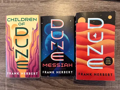 Dune trilogy: Dune, Dune Messiah, Children of Dune (Frank Herbert) - set of 3