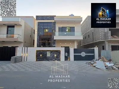 Luxury villa with 5 master bedrooms, majlis, living room, and central air conditioning. Price includes all fees.