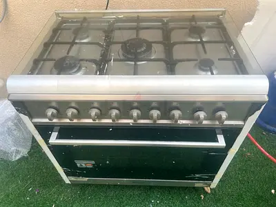 Used 5-Burner Gas Cooker with Oven - Stainless Top