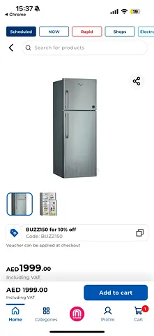 Whirlpool Top-Freezer Refrigerator (Silver) - Good Condition