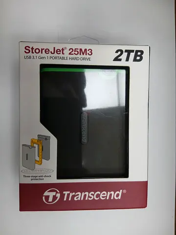 Transcend StoreJet 25M3 2TB Portable External Hard Drive (Sealed Box)