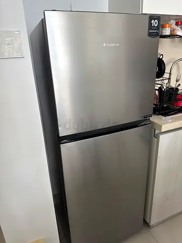 Hisense stainless steel refrigerator - good condition