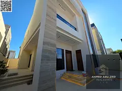 For Sale| Elegant 7BR villa in Al Yasmeen.3 floors + roof, stone façade, ducted AC,CCTV. Prime loca